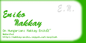 eniko makkay business card